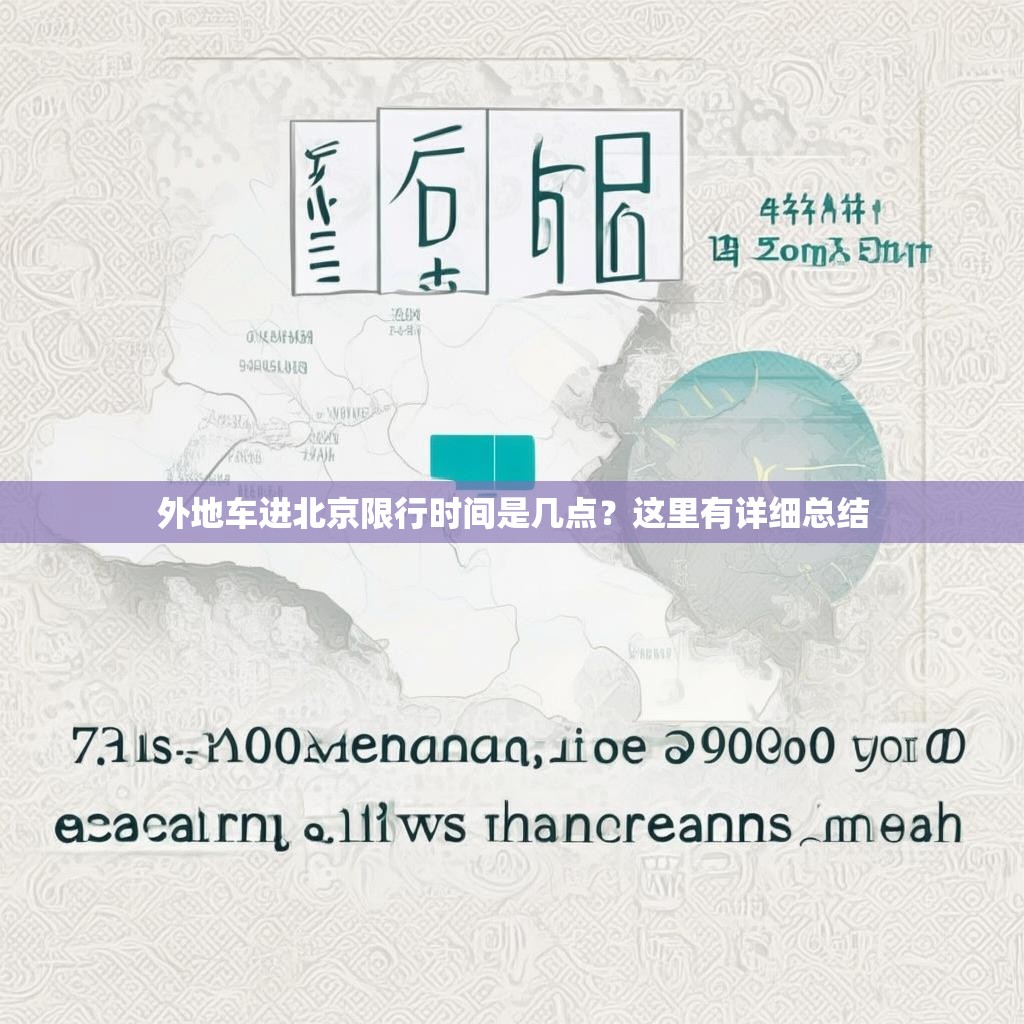 外地车进北京限行时间是几点？这里有详细总结