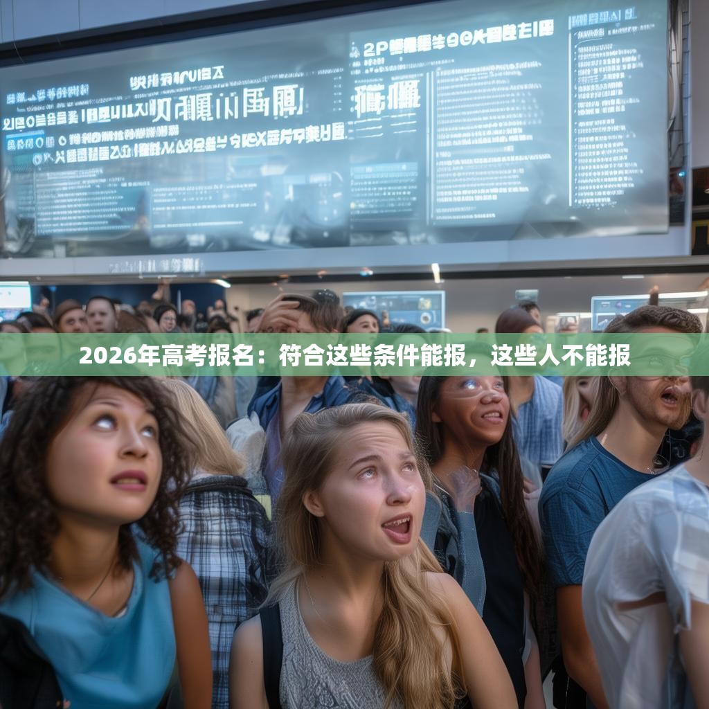 2026年高考报名:符合这些条件能报,这些人不能报