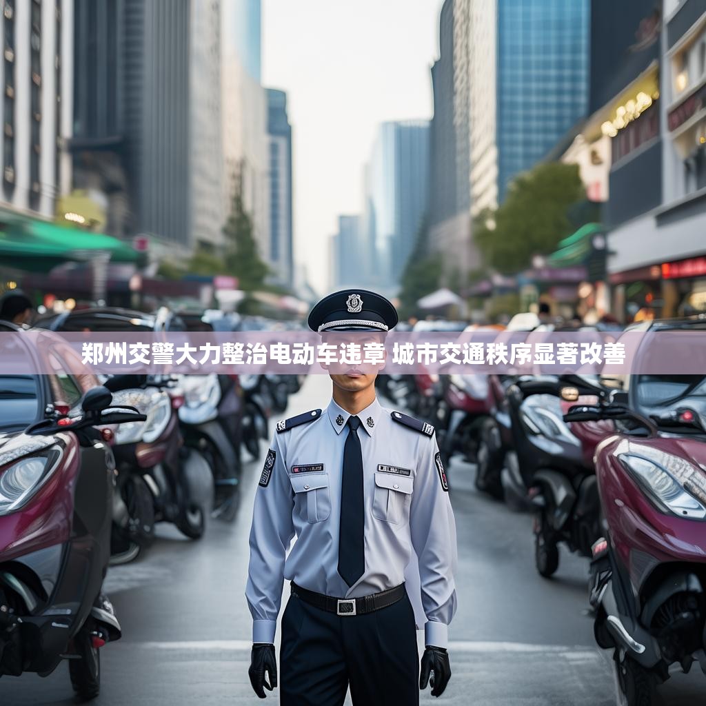 郑州交警大力整治电动车违章 城市交通秩序显著改善
