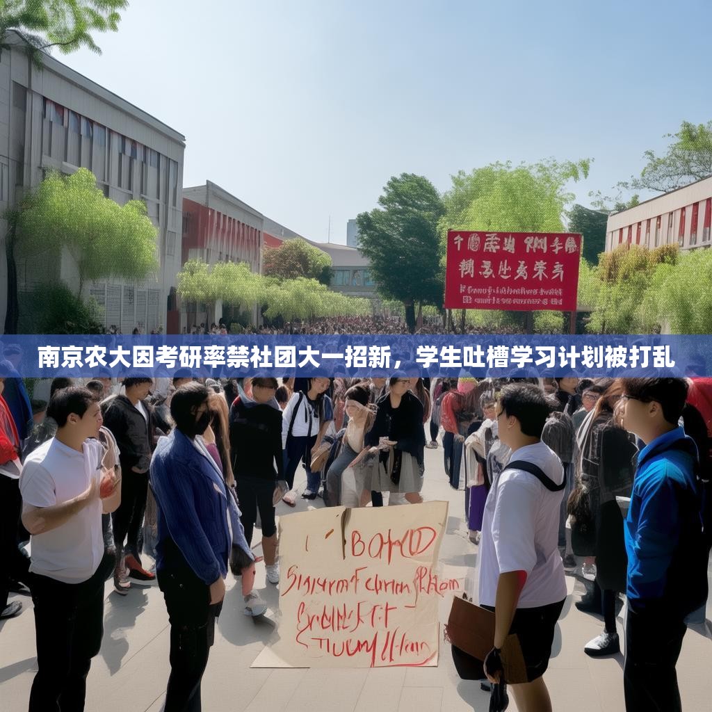 南京农大因考研率禁社团大一招新，学生吐槽学习计划被打乱