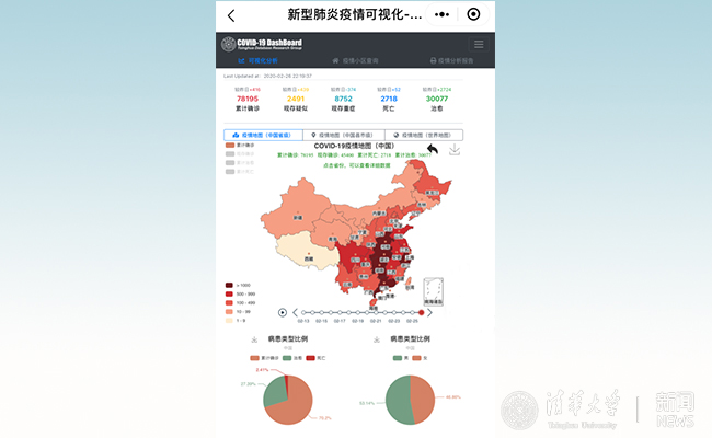 抗疫期间清华科研成果：疫情地图上线，含疫情历史回放等功能