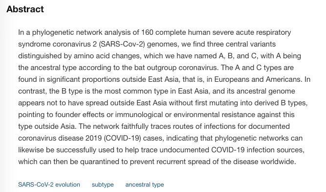 剑桥大学论文：从遗传进化角度溯源新冠病毒传播轨迹